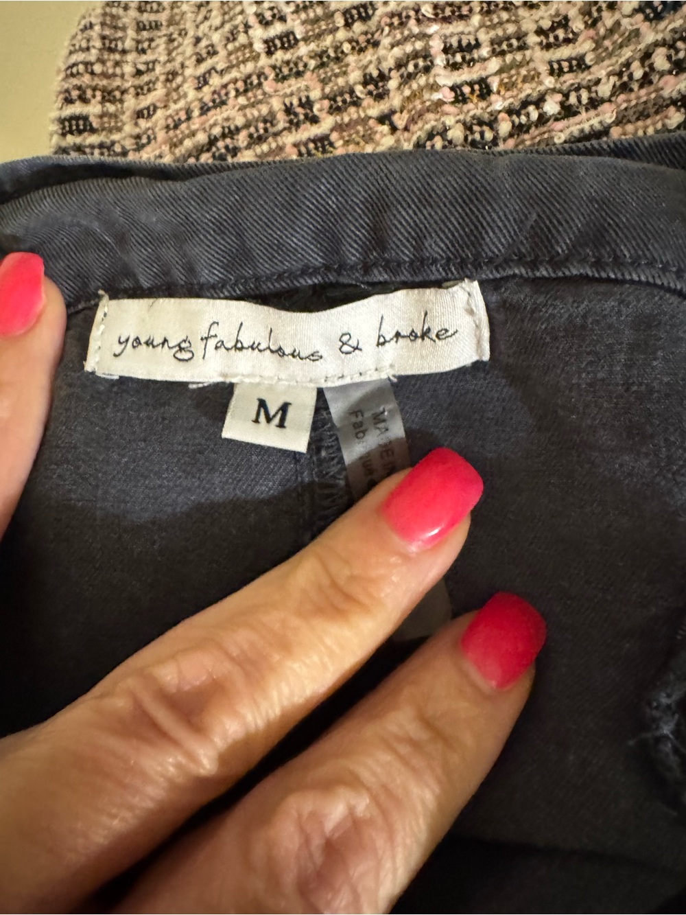 Young Fabulous & Broke Tencel Charcoal Cargo Jogger Pants - Picture 4 of 5